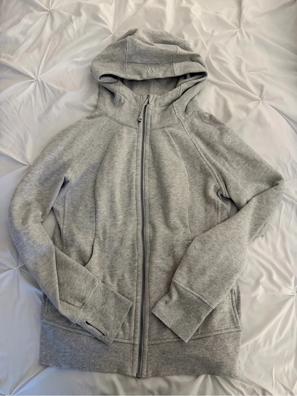lululemon athletica Heather Gray Full-Zip Hooded Sweatshirt